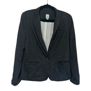 JCP Dark Gray Blazer Large EUC One Button Workwear Career Classic Style